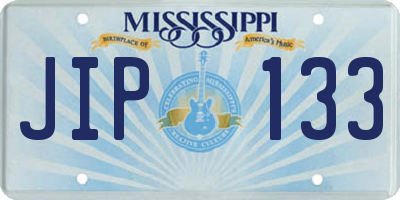 MS license plate JIP133