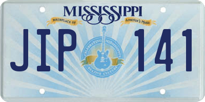 MS license plate JIP141