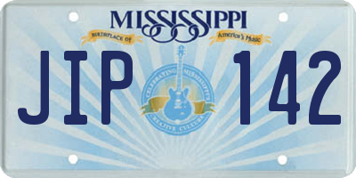 MS license plate JIP142