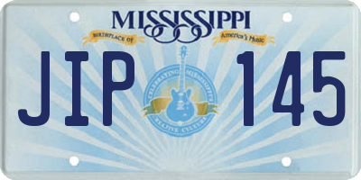 MS license plate JIP145