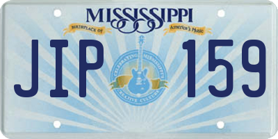 MS license plate JIP159