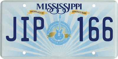MS license plate JIP166