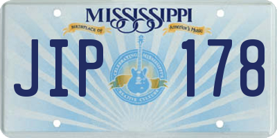 MS license plate JIP178