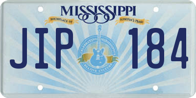 MS license plate JIP184