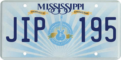 MS license plate JIP195