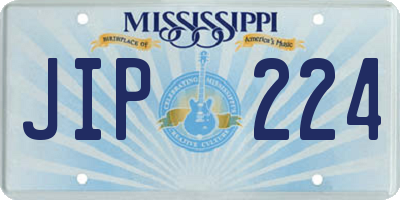 MS license plate JIP224