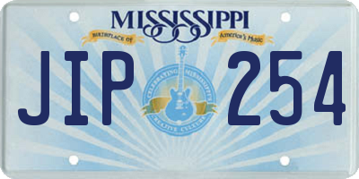 MS license plate JIP254