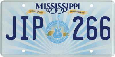 MS license plate JIP266