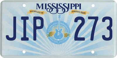 MS license plate JIP273