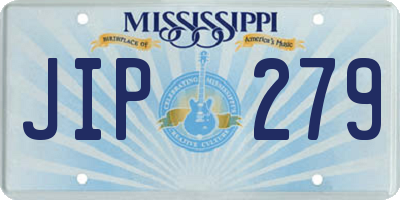 MS license plate JIP279
