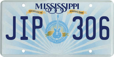 MS license plate JIP306