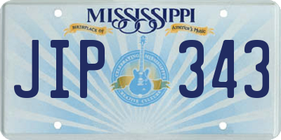 MS license plate JIP343