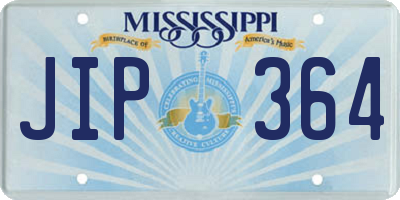 MS license plate JIP364
