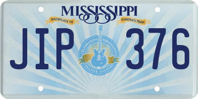 MS license plate JIP376