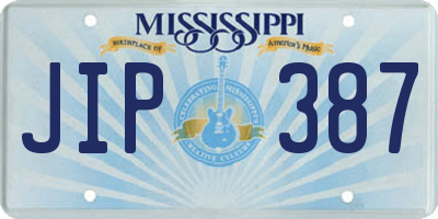 MS license plate JIP387