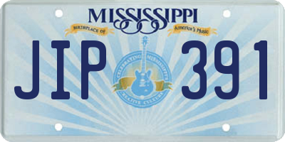 MS license plate JIP391