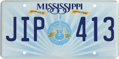 MS license plate JIP413