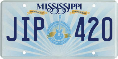MS license plate JIP420