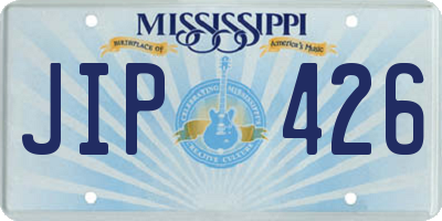 MS license plate JIP426