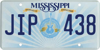 MS license plate JIP438
