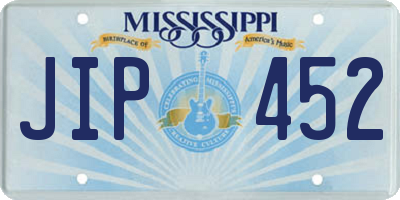 MS license plate JIP452