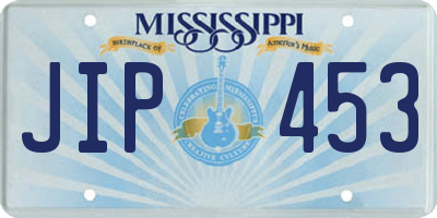 MS license plate JIP453