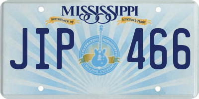 MS license plate JIP466