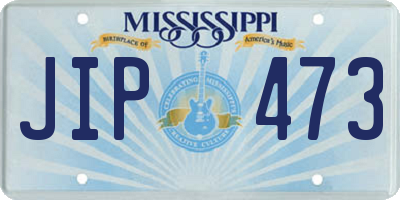 MS license plate JIP473