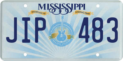 MS license plate JIP483