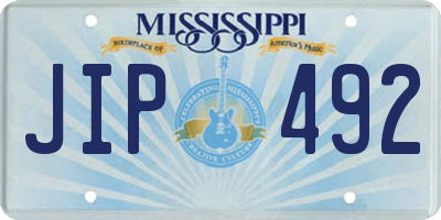 MS license plate JIP492