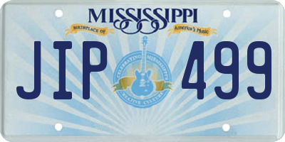 MS license plate JIP499