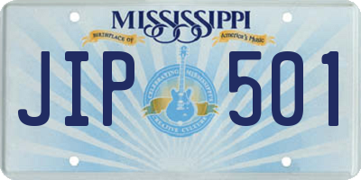 MS license plate JIP501