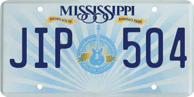 MS license plate JIP504