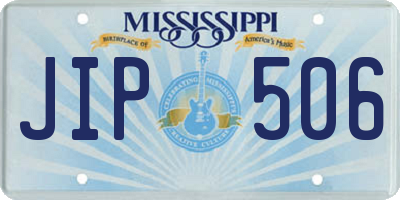 MS license plate JIP506