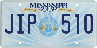 MS license plate JIP510