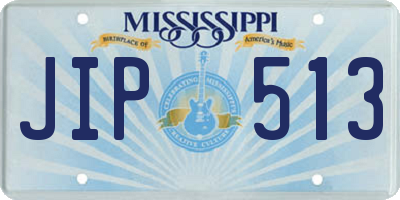 MS license plate JIP513
