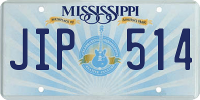 MS license plate JIP514