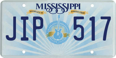 MS license plate JIP517