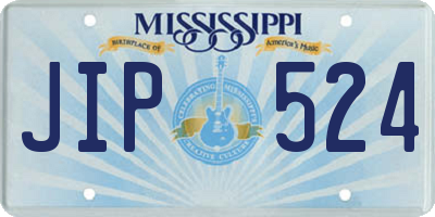 MS license plate JIP524