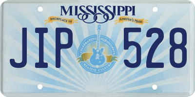 MS license plate JIP528