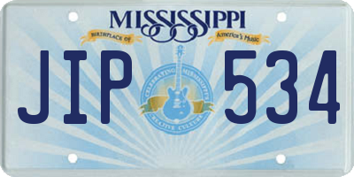 MS license plate JIP534