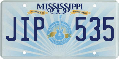 MS license plate JIP535