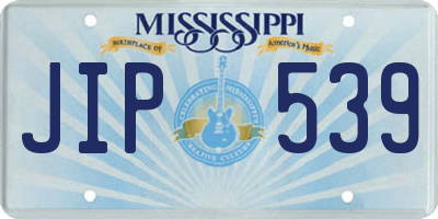MS license plate JIP539