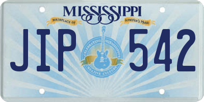 MS license plate JIP542