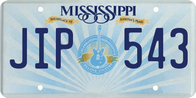 MS license plate JIP543