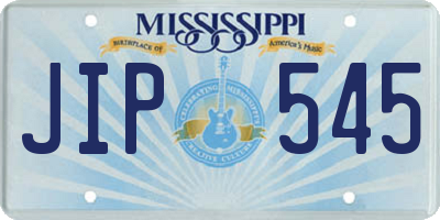 MS license plate JIP545