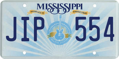 MS license plate JIP554