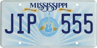 MS license plate JIP555