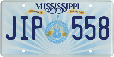 MS license plate JIP558