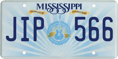 MS license plate JIP566